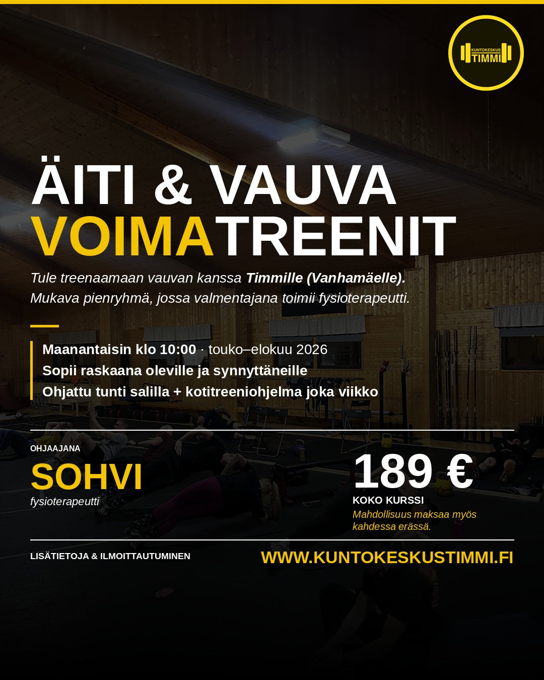 Äiti vauva treenit
